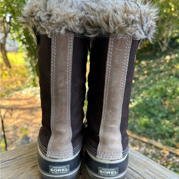 Sorel Joan Of Arctic 1540 Tall Faux Fur Cuff Winter Snow Duck Boots Woman's 8 - Picture 5 of 11